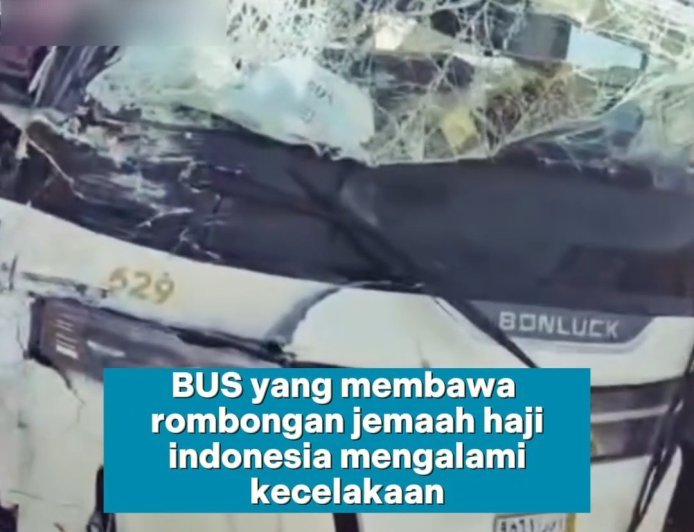Bus Jemaah Haji Indonesia Kecelakaan