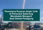 Fenomena Pusaran Angin Unik di Pahandut Seberang Mendadak Mengecil Saat Dekati Pedagang