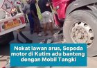 Motor dan Mobil Tangki Adu Banteng di Kutim