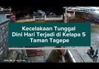 Kecelakaan Tunggal Dini Hari Terjadi di Kelapa 5 Taman Tagepe