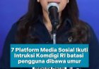 RESMI ANAK DI BAWAH UMUR DIBATASI MAIN MEDSOS!