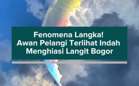 Fenomena Langka! Awan Pelangi Terlihat Indah Menghiasi Langit Bogor