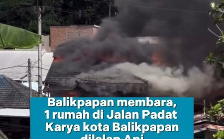 Satu Rumah Terbakar di Jalan Padat Karya Balikpapan