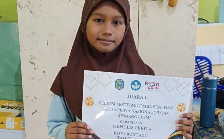 Siswa SDN 013 Bontang Selatan Raih Juara Menulis Cerita FLS2N 2026