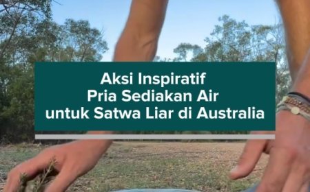 Aksi Inspiratif Pria Sediakan Air untuk Satwa Liar di Australia