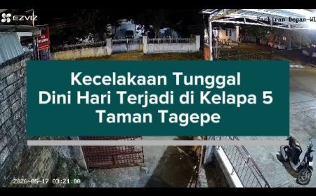 Kecelakaan Tunggal Dini Hari Terjadi di Kelapa 5 Taman Tagepe