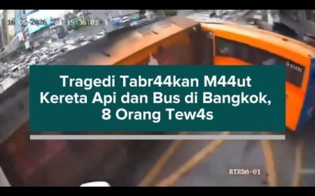 Tragedi Tabrakan Maut Kereta Api dan Bus di Bangkok, 8 Orang Tewas