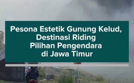 Pesona Estetik Gunung Kelud, Destinasi Riding Pilihan Pengendara di Jawa Timur