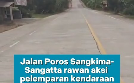 Bikin Resah, Jalan Poros Sangatta Rawan Pelemparan Batu Ke Kendaraan