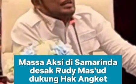 Massa Aksi Desak Rudy Mas'ud Intruksikan Golkar Kaltim Setujui Hak Angket