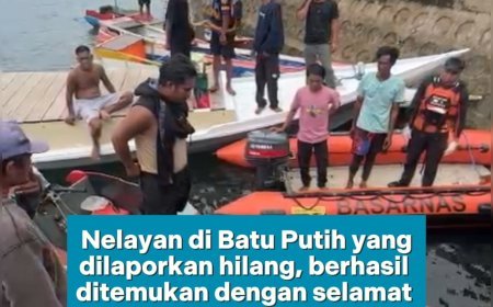 NELAYAN YANG HILANG DI BATU PUTIH BERAU DITEMUKAN SELAMAT