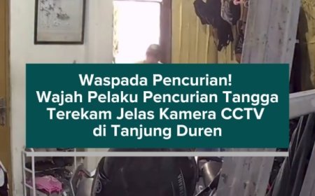 Waspada Pencurian! Wajah Pelaku Pencurian Tangga Terekam Jelas Kamera CCTV di Tanjung Duren