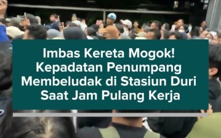Imbas Kereta Mogok! Kepadatan Penumpang Membeludak di Stasiun Duri Saat Jam Pulang Kerja