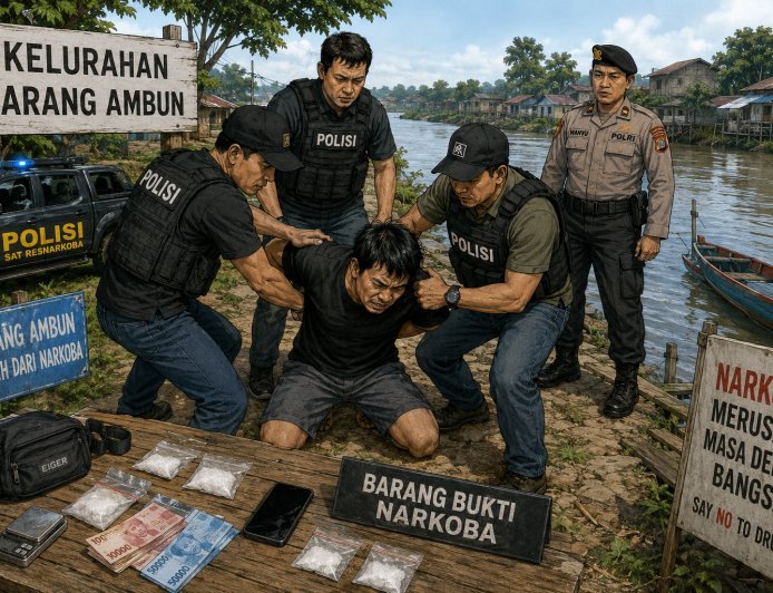 Polres Berau Amankan Pria Berinisial MJ di Karang Ambun, Kedapatan Simpan Sabu 2,05 Gram