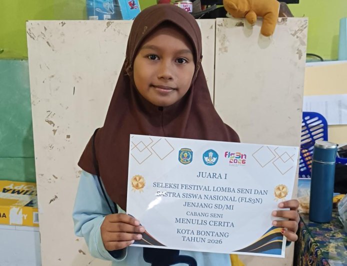 Siswa SDN 013 Bontang Selatan Raih Juara Menulis Cerita FLS2N 2026