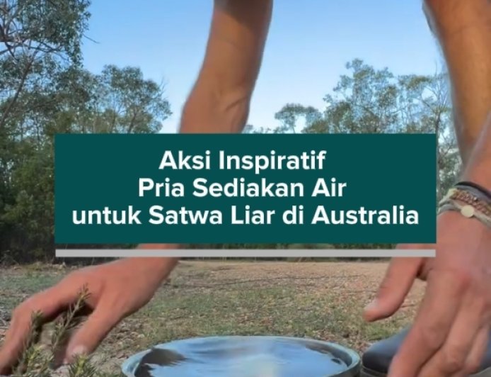 Aksi Inspiratif Pria Sediakan Air untuk Satwa Liar di Australia
