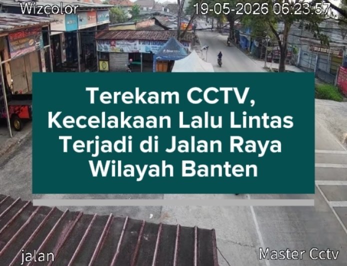 Terekam CCTV, Kecelakaan Lalu Lintas Terjadi di Jalan Raya Wilayah Banten