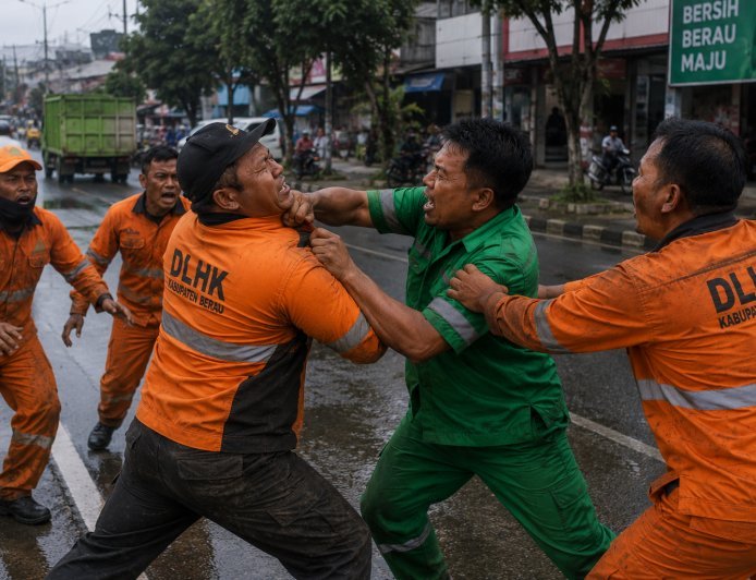 Dipicu Urusan Kerja, Pengawas Satgas DLHK Berau Jadi Korban Penikaman Anggotanya Sendiri