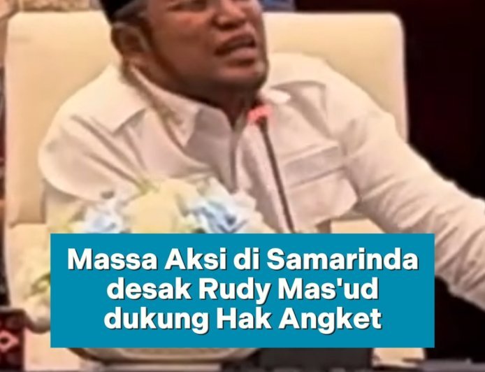 Massa Aksi Desak Rudy Mas'ud Intruksikan Golkar Kaltim Setujui Hak Angket