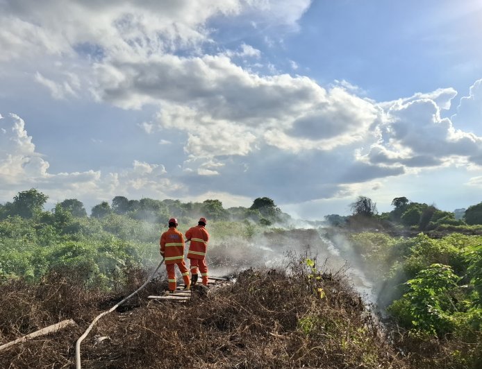 Picu Karhutla Akibat Bersihkan Lahan, BPBD Berau Jinakkan Api di Kawasan Sambaliung