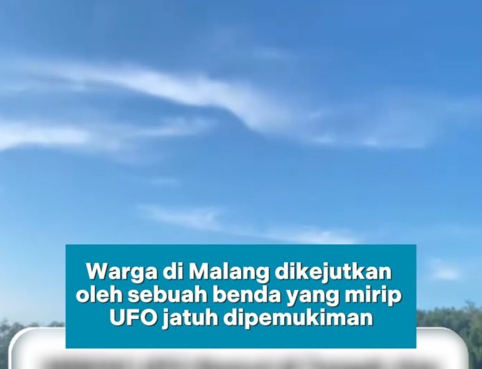 Benda Mirip UFO Jatuh di Jawa Timur