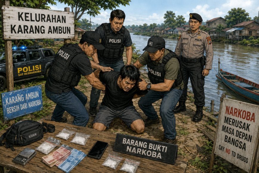 Polres Berau Amankan Pria Berinisial MJ di Karang Ambun, Kedapatan Simpan Sabu 2,05 Gram