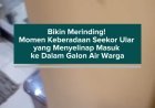 Bikin Merinding! Momen Keberadaan Seekor Ular yang Menyelinap Masuk ke Dalam Galon Air Warga