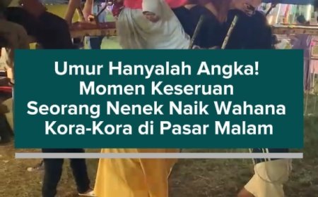 Umur Hanyalah Angka! Momen Keseruan Seorang Nenek Naik Wahana Kora-Kora di Pasar Malam