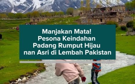 Manjakan Mata! Pesona Keindahan Padang Rumput Hijau nan Asri di Lembah Pakistan