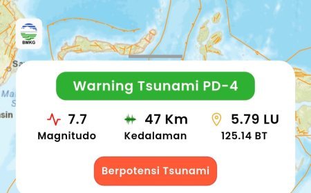 BMKG Resmi Cabut Peringatan Bahaya Tsunami Imbas Gempa Filipina