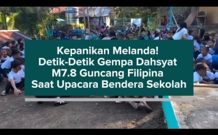 Kepanikan Melanda! Detik-Detik Gempa Dahsyat M7.8 Guncang Filipina Saat Upacara Bendera Sekolah