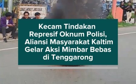 Kecam Tindakan Represif Oknum Polisi, Aliansi Masyarakat Kaltim Gelar Aksi Mimbar Bebas di Tenggarong