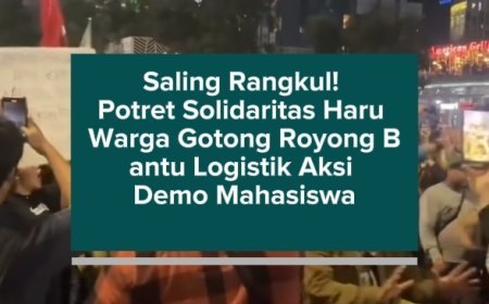 Saling Rangkul! Potret Solidaritas Haru Warga Gotong Royong Bantu Logistik Aksi Demo Mahasiswa