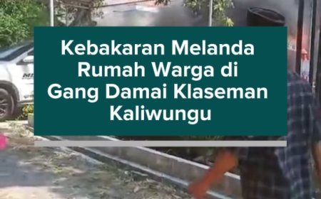 Kebakaran Melanda Rumah Warga di Gang Damai Klaseman Kaliwungu