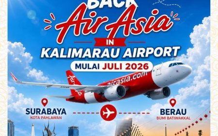 AirAsia Bakal Kembali Membuka Rute Penerbangan dari Bandara Kalimarau Berau
