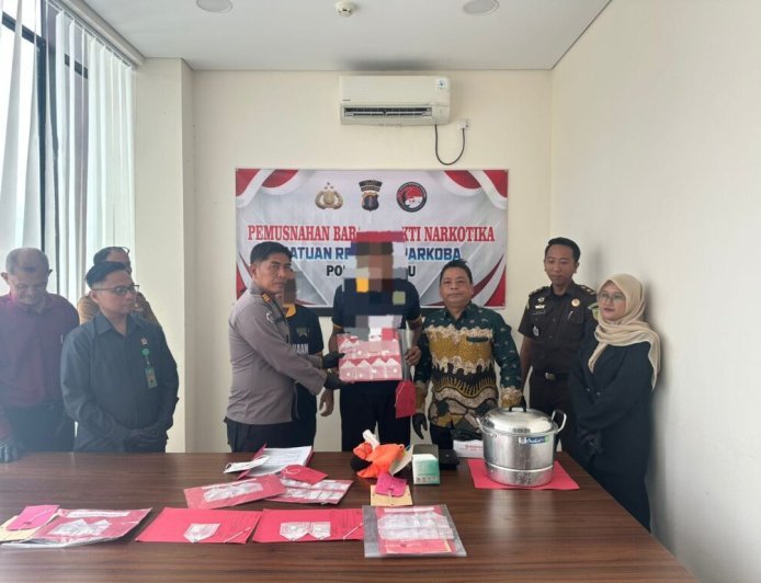 Polres Berau Musnahkan 28,51 Gram Sabu Hasil Pengungkapan 6 Kasus Narkoba 2026