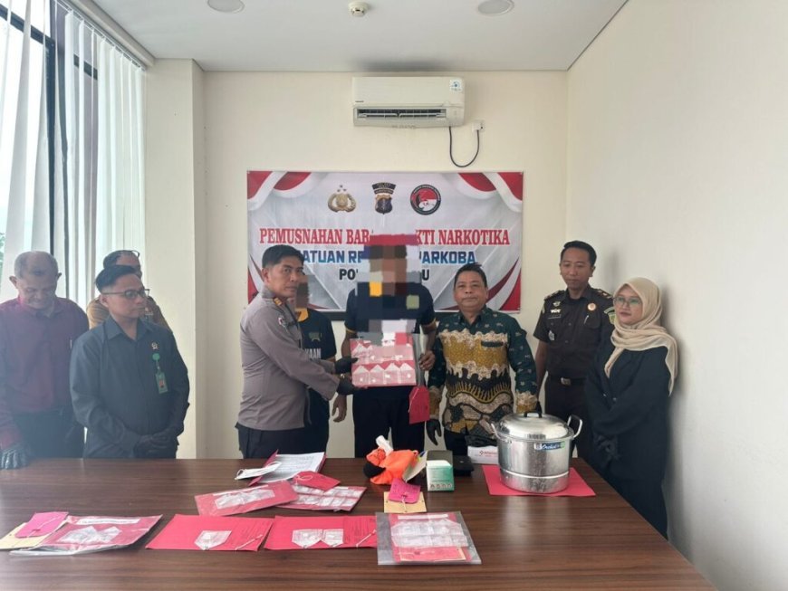 Polres Berau Musnahkan 28,51 Gram Sabu Hasil Pengungkapan 6 Kasus Narkoba 2026