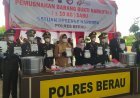 Momentum Hari Bhayangkara Ke-80, Polres Berau Musnahkan Barang Bukti Sabu