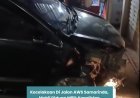 KECELAKAAN DI JALAN AWS SAMARINDA, MOBIL DIDUGA MILIK KEPOLISIAN TERLIBAT TABRAKAN