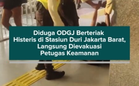 Diduga ODGJ Berteriak Histeris di Stasiun Duri Jakarta Barat, Langsung Dievakuasi Petugas Keamanan