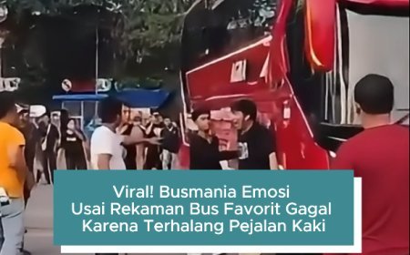 Viral! Busmania Emosi Usai Rekaman Bus Favorit Gagal Karena Terhalang Pejalan Kaki