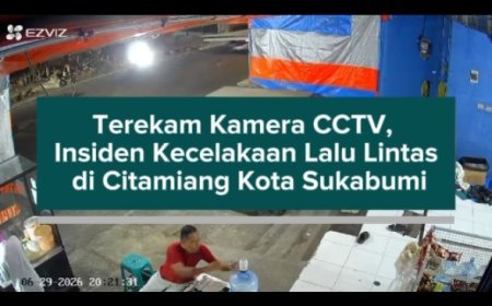 Terekam Kamera CCTV, Insiden Kecelakaan Lalu Lintas di Citamiang Kota Sukabumi