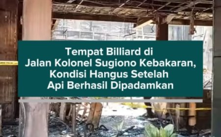 Tempat Billiard di Jalan Kolonel Sugiono Kebakaran, Kondisi Hangus Setelah Api Berhasil Dipadamkan