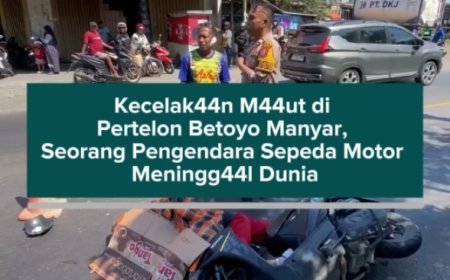 Kecelak44n M44ut di Pertelon Betoyo Manyar, Seorang Pengendara Sepeda Motor Meningg44l Dunia