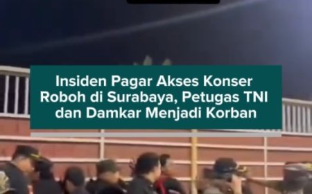 Insiden Pagar Akses Konser Roboh di Surabaya, Petugas TNI dan Damkar Menjadi Korban