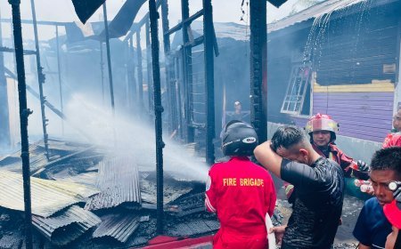 Kebakaran di Tanjung Redeb, Empat Rumah Hangus Terbakar