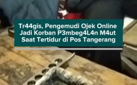 Tragis, Pengemudi Ojek Online Jadi Korban Pembegalan Maut Saat Tertidur di Pos Tangerang