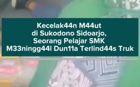 Kecelak44n Maut di Sukodono Sidoarjo, Seorang Pelajar SMK Meningg44l Dunia Terlindas Truk