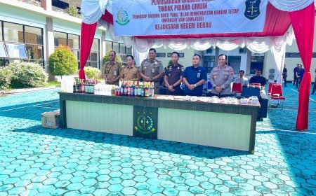 Tutup Celah Penyalahgunaan, Kejari Berau Musnahkan 130 Barang Bukti Perkara Hukum