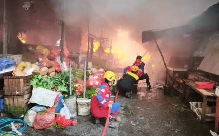 Puluhan Kios di Pasar Sepinggan Balikpapan Ludes Terbakar, Diduga Korsleting Listrik